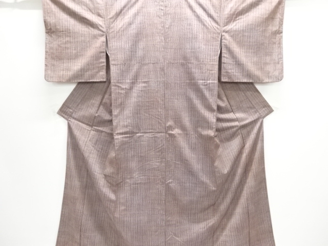 JAPANESE KIMONO / SILK / HAND WOVEN TSUMUGI / WAVY STRIPE